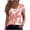 #0132-Pink, variant on Women's Tops Boho Floral Print Tees Weekend Brunch Relaxed Fit Soft Comfortable Breathable Casual Blouses Gift
