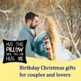 thumbnail image 4 of shiyou-for Wife Husband Throw Pillow Covers Gifts for Women Girlfriend Boyfriend Anniversary Birthday Gifts for Men Husband Long Distance Relationship Gifts for Him Her 18 x 18 Pillow Case, 4 of 4
