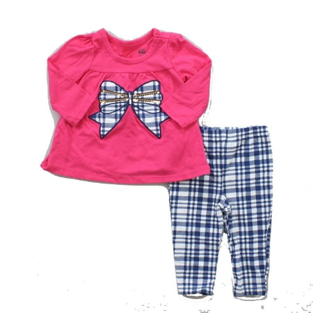 

Pre-owned Kids Headquarters Girls Pink | Blue Apparel Sets size: 3-6 Months
