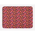 thumbnail image 1 of Poppy Flower Bath Mat, Abstract Floral Pattern with Poppy Blossoms and Flying Exotic Butterflies, Plush Bathroom Decor Mat with Non Slip Backing, 29.5" X 17.5", Multicolor, by Ambesonne, 1 of 2