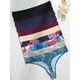 thumbnail image 5 of AWAYTR Women Seamless Thongs Comfy VPL-Free Underwear Sexy G-String Panties 10 Packs S-XL, 5 of 13