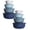 Blue, variant on 4 Pcs Wide and Deep Nesting Plastic Small Mixing Bowls Food Storage Containers with Lid Portable Food Prep Containers Store & Serve Plastic Bowls for Kitchen, Fridge, 4 Sizes, Blue