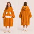 thumbnail image 3 of Unisex Adult Pumpkin Onesie Pajamas, Pumpkin Onesie Pajamas Plush Jack-O-Lantern One-Piece Hooded Jumpsuit, Halloween Big Mouth Monster Sleepwear, 3 of 22