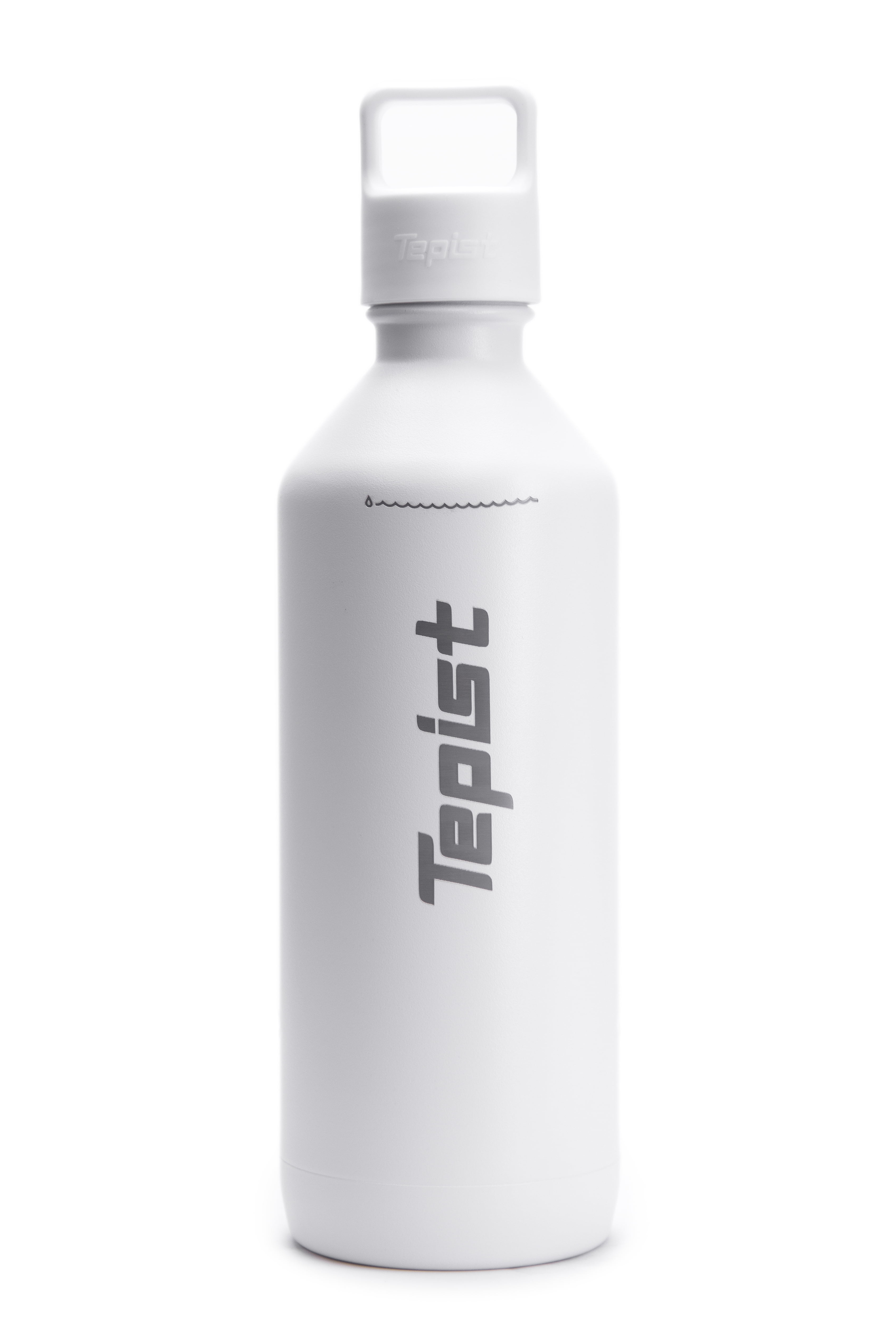 Tepist ThirtyO 30oz Stainless Steel Vacuum Bottle for Sodastream Machines – White