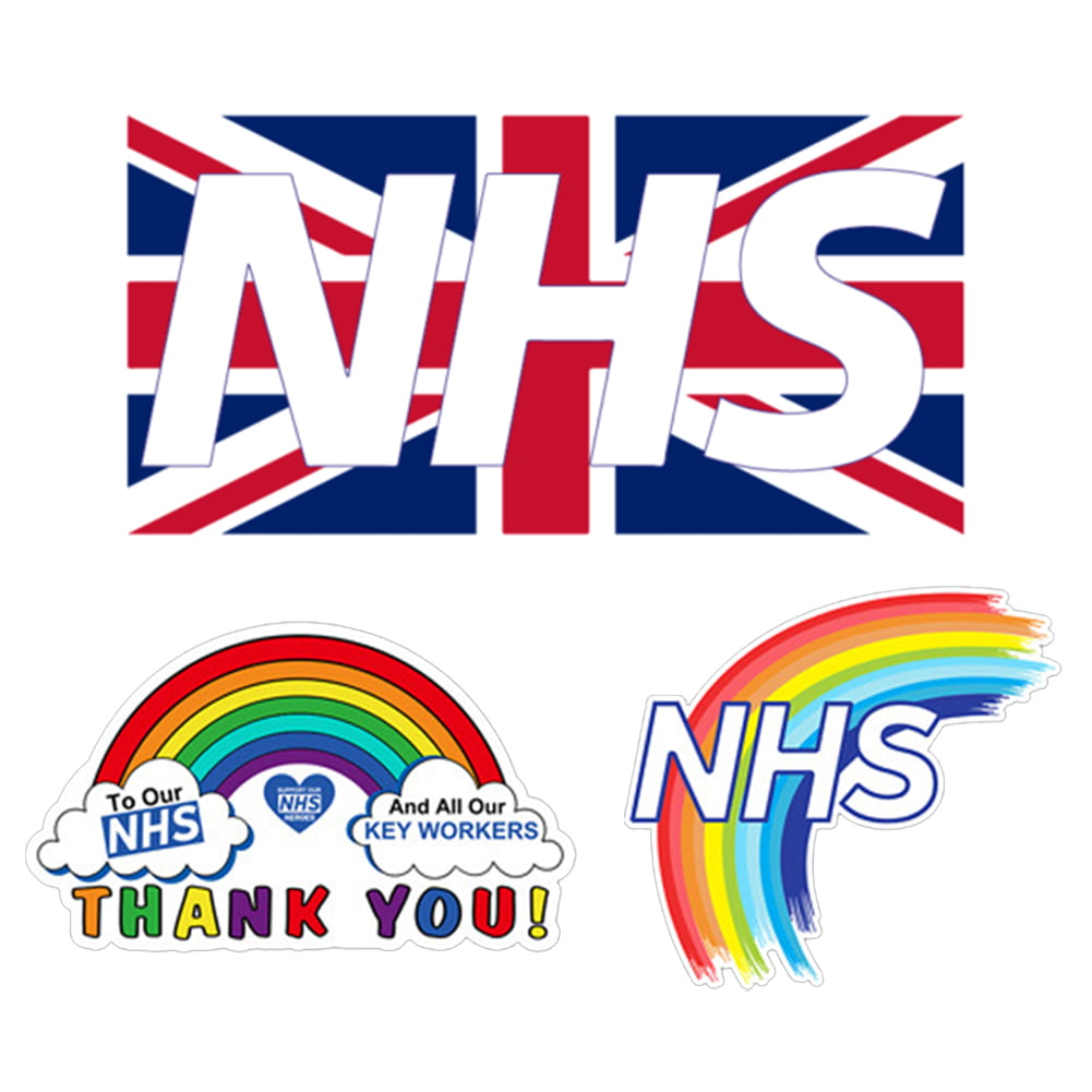 Iron on round Patch RAINBOW NHS/KEY WORKER Thank You Sew on 