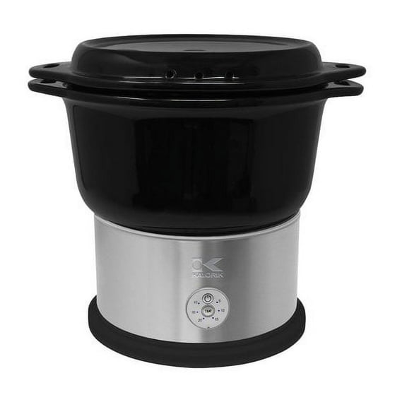 Kalorik Black Ceramic Steamer with Steaming Rack