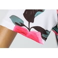 thumbnail image 5 of REDHOTYPE Grande Taille Femmes Manches Longues Poitrine Découpe Conception Longue Robe Florale O Col Taille Haute Stretch Boho Mode Élégante Longue Robe, 5 of 5