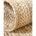 thumbnail image 4 of Tana Natural Braided Jute Rug with White Border – Handwoven 100% Natural Jute, Durable & Soft Carpet for Living Room, Bedroom, or Dining Area – 6' x 9', 4 of 4