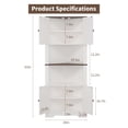 thumbnail image 2 of 64.8 Inch Tall Farmhouse Corner Storage Cabinet, 4 Doors 5 Shelves Barn Door Design Space Saver Cabinet for Living Room, Kitchen and Laundry Room, 2 of 9