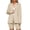 Beige, variant on Idoravan Women Sets Clothing Women Business Attire 2 Piece Outfits Long Sleeve Turndown Collar Coats Tops Solid Shorts Sets