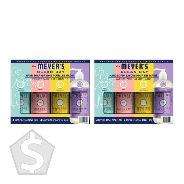 Mrs. Meyer's Clean Day Savon à Mains Liquide Assortiment - Lot de 2