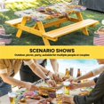 thumbnail image 6 of Spring Dog Table Cloths for 6 Foot Rectangle Tables, Rustic Watercolor Botanical Floral Sunflower Patio Waterproof Elastic Fitted Tablecloths, Washable Rectangular Table Cover for Camping, 6 of 8