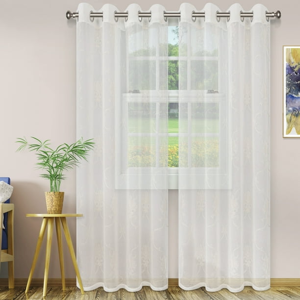 Impressions Cortez Sheer Curtain Panel Set with Grommet Header
