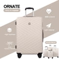 thumbnail image 3 of Travelhouse 4 Piece Hardshell Luggage Set Hardside Lightweight Suitcase with TSA Lock Spinner Wheels.(White), 3 of 8