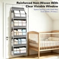 thumbnail image 2 of VOZOGO 1 pack over the Door Organizer with 5 Large Pockets 10 Mesh Side Pockets, 44 lbs Weight Capacity Hanging Storage Organizer with Clear Window Kids Toys, Shoes, Diapers, 2 of 7