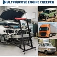 thumbnail image 3 of Automotive Engine Creeper Heavy Duty Foldable High Creeper 400 LBS Adjustable 45 In -66 In 4 Brake Casters Storage Pouch and Padded Deck, 3 of 8
