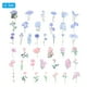 thumbnail image 3 of Pegatinas de vinilo transparentes de flores, calcomanías de flores PET claras para álbum de recortes, 80 hojas en azul y rosa, 3 of 6
