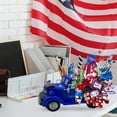 thumbnail image 4 of Farmhouse Blue Truck Tabletop Decor, 4th of July Decorations Patriotic Truck Toy Centerpiece Blue Truck Farm Truck, 4 of 8