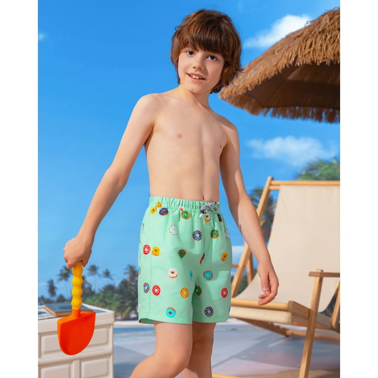 SURF CUZ Toddler Boys Swim Trunks Baby Swimwear Mesh Lined Little Boys Swim Shorts UPF 50 Sizes 2T 12