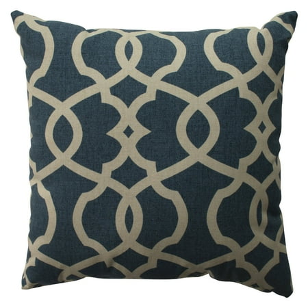 Pillow Perfect Lattice Damask Throw Pillow