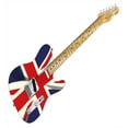 thumbnail image 3 of Ambesonne Union Jack Duvet Cover Set, Electric Guitar Flag, 2-Calking, Pale Brown Grey Black, 3 of 6