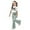 Light Green, variant on Kcolen Little Girls Summer Clothes Set Trendy Summer Short Sleeve Print Tops Flared Pants Set Girls 2 Piece Outfits Set
