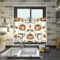 thumbnail image 4 of Yayeee Kitchen Curtains Tier Pair Light Filtering 27"x36" Rod Pocket Short Cafe Window Panel, Fall Leaves, 4 of 7
