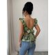 thumbnail image 2 of Blusa Mujer Con Lazo Espalda Y Estampado Negro En Verde Militar, 2 of 22