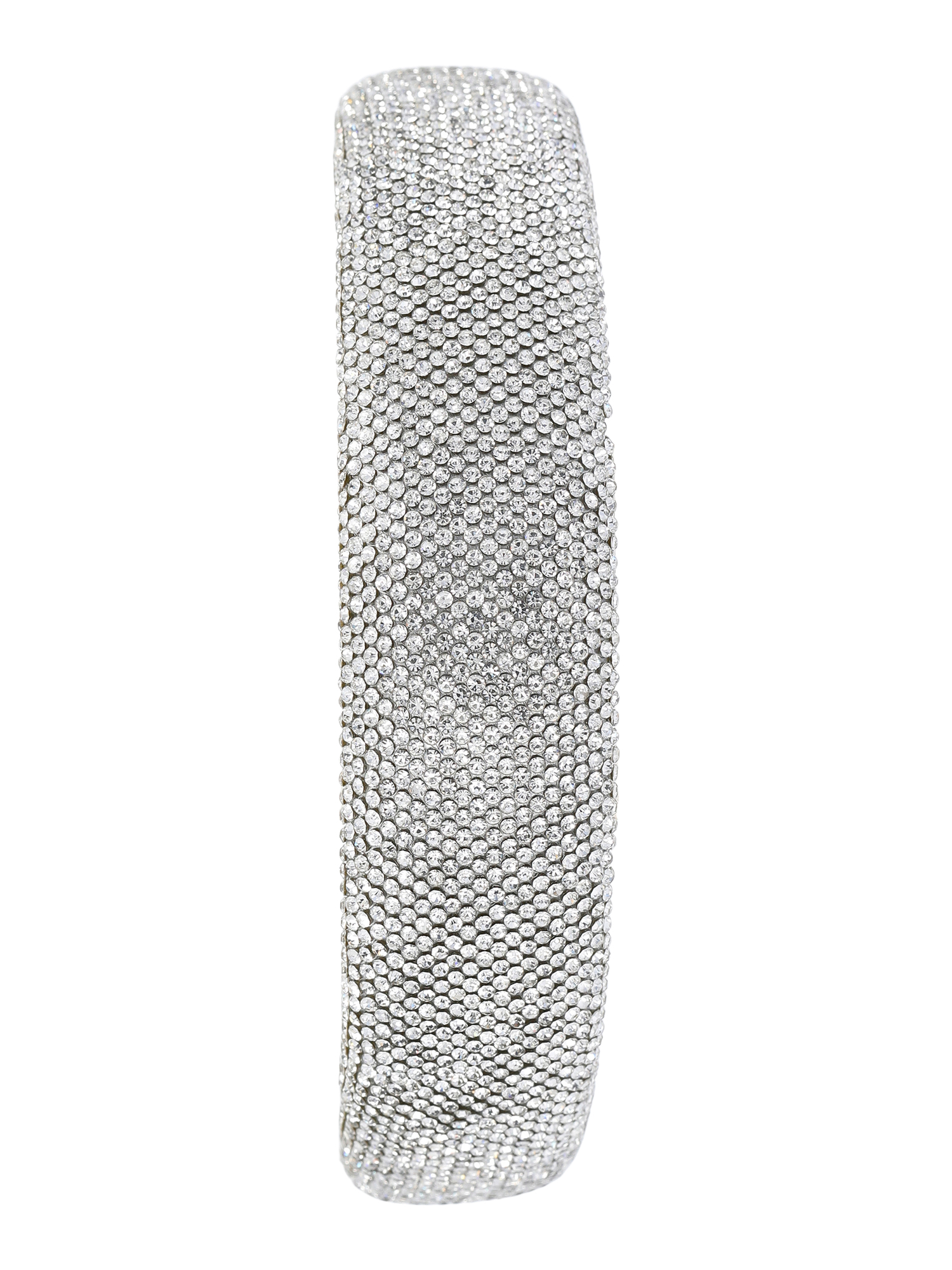 Madden NYC Women's Rhinestone Encrusted Silver Headband