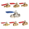 thumbnail image 2 of ZheElen Valve à Bille en Laiton Fileté Polyvalent pour de Multiples Utilisations FF 16mm Rouge 1Set, 2 of 6