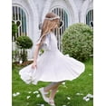 thumbnail image 6 of Oudiya Girls Butterfly Sleeve Summer Dress A-Line Casual Swing Twirl Skater Dress with 2 Pockets for Kids, 13Y, 6 of 9