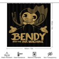 thumbnail image 2 of Juego de 4 cortinas de ducha de Bendy And The Ink Machine con alfombrillas antideslizantes, tapa de inodoro y alfombrilla de baño, cortina de ducha impermeable con decoración de dibujos animados para, 2 of 8
