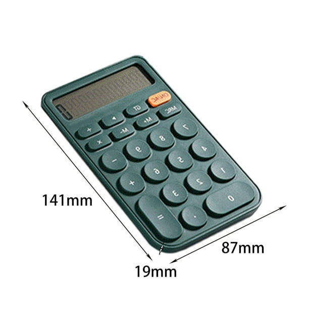 Pocket Calculator Muti-Colors with Button Battery Portable Cute Simple  Calculator Electronic Calulator for Home Students Kids , green