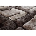thumbnail image 2 of MDA Home Mateos Shag Brown/Cream Geometric Polyester Area Rug - 5' x 7', 2 of 5