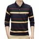 thumbnail image 2 of Blusa y camisa de manga larga con cuello vuelto para hombre, informal, con estampado de botones y bolsillo, de poliéster, 2 of 9