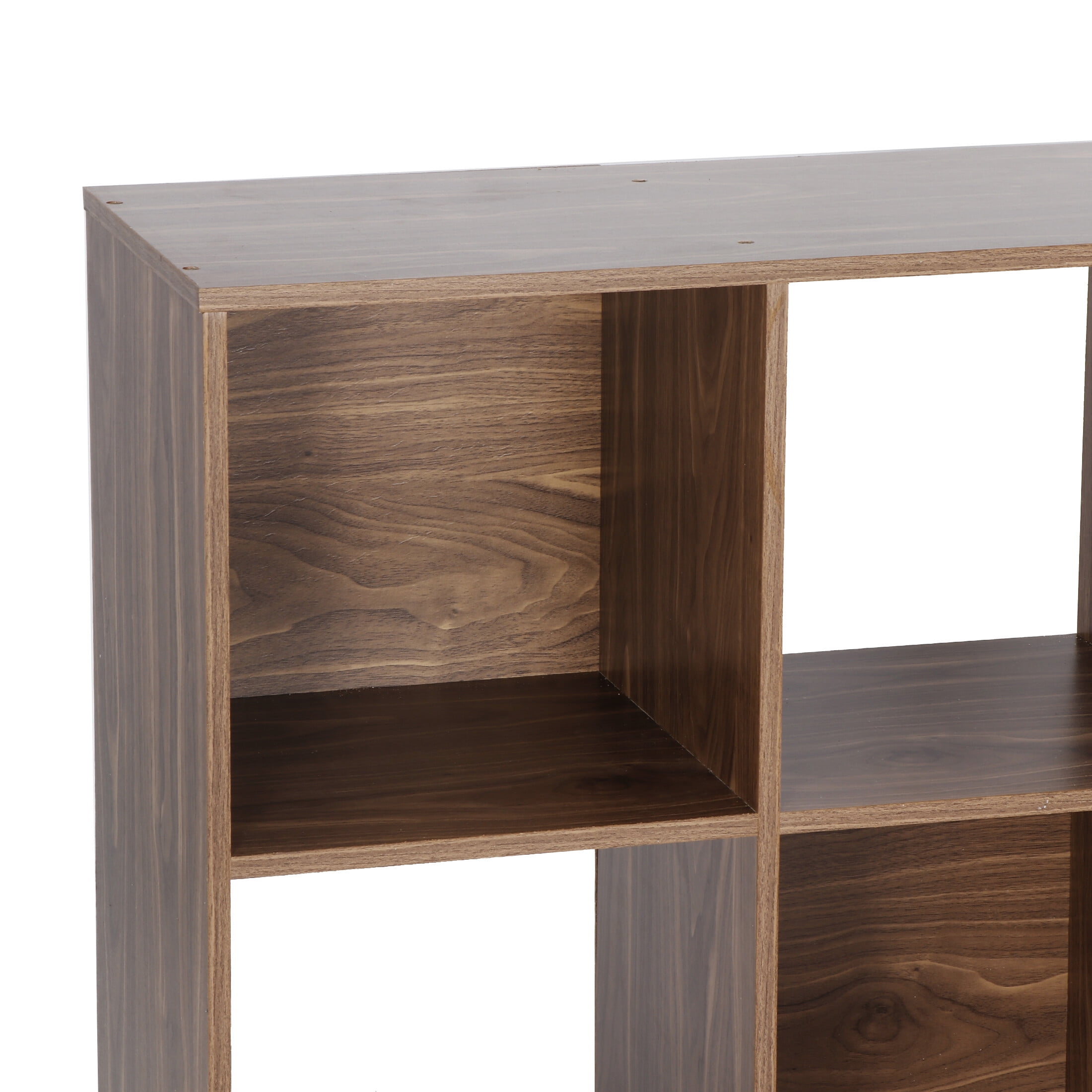 SuperDeal 9-Cube 3 Shelves Organizer MDF Cabinet Bookcase Light Brown