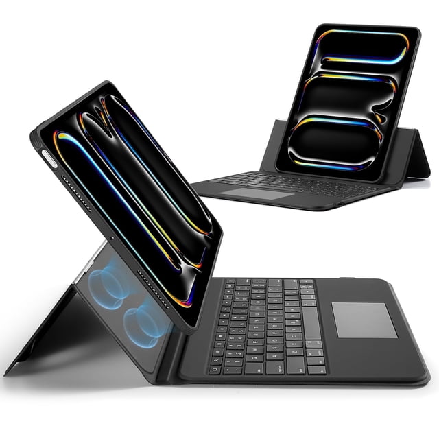 ESR Ascend for iPad Pro 13 Inch (M5/M4, 2025/2024), Keyboard Case with Trackpad, Magnetic Detachable Keyboard with Backlit Keys, Fully Adjustable Por