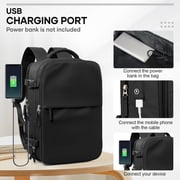 Vacuum Seal Compression Large Travel Backpack with Air Pump, Personal Item Airbag Carry on Backpacks Flight Approved, Airback Waterproof Work Compression Bags Travel Pump Business Laptop Suitcase