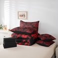 thumbnail image 6 of jejeloiu Rustic Dragonfly 7-Piece Twin Bedding Sets,Vintage Bohemian Flowers Bedding Comforter Set,Red Damask Floral Sheet Sets For Adults,Ultra Soft Home Decor Reversible, 6 of 8
