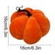 thumbnail image 2 of Adorno de peluche de calabaza de Halloween | Tela de poliéster suave | Naranja | 18x18x19cm, 16x16x17cm | Cojín decorativo, cojín | Decoración del hogar duradera, fácil de cuidar y festiva, 2 of 6