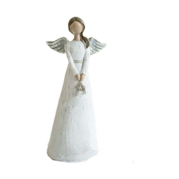Figura de ángel, decoración navideña, resina coleccionable decorativa, decoración navideña para Pentagrama