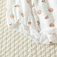 thumbnail image 6 of NOKIO Floral Baby Bodysuits, Frilly Baby Rompers, Baby Girl Romper Bodysuit Girls Short Sleeve Floral Prints Romper Bodysuits Dress Headbands Set Baby Sleeveless Rompers, 6 of 6