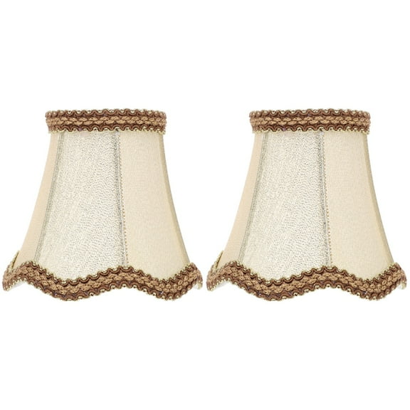 Set of 2 Light Cover Simple Lampshade Chimney Shades Golden