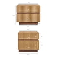 thumbnail image 3 of Isola 2 Drawer Nightstand in Light Oak Walnut, 3 of 9
