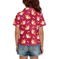 thumbnail image 6 of Grblisyd Girls Shirts Cute Animal Print Short Sleeve Collar Polo Shirts Casual Loose School Uniform Shirt, 6 of 6