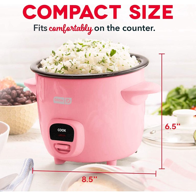 DASH Mini Rice Cooker Steamer with Removable Nonstick Pot Keep