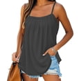 thumbnail image 2 of Weikingp Womens Tank Tops with Built in Bra Tank Tops Womens Summer Tops Workout Tops Loose Tank Tops Shirts with Built in Bra Flowy Tops Camisoles with Built in Bra Gray M, 2 of 7