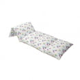 thumbnail image 4 of Abstract Floor Pillow Lounger Cover, Memphis Style Modern Geometric Forms with Lines Colorful Triangles Graphic, Nap Mat Printed Fabric Case for 5 Pillows, 88" x 27", Multicolor, by Ambesonne, 4 of 5