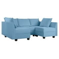 thumbnail image 6 of Naomi Home Elizabeth Modern DIY Collection-Fabric:Linen,Finish:Robin Egg Blue,Style:5 Piece Modular Sectional, 6 of 12