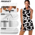 thumbnail image 5 of Garronmavis Golf Dress Sleeveless for Women Size M Casual Half Zip Tennis Dress Breathable Hiking Dresses Workout Athletic, Cow Prints, 5 of 7